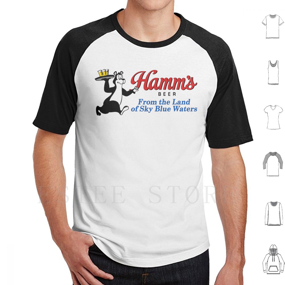 Collectible Vintage T Shirts - Kaus Desain Beruang Bir Hamm Slogan