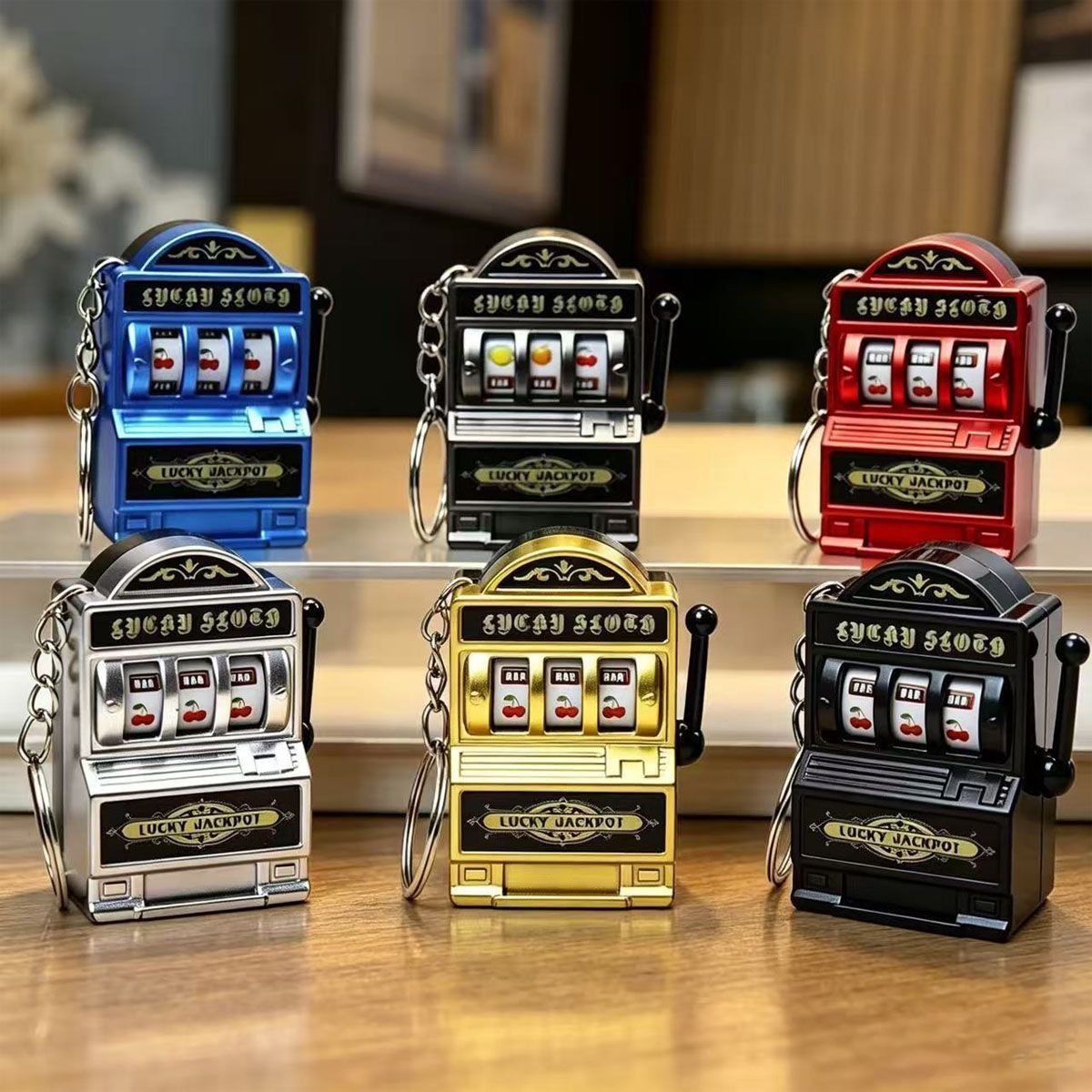 Vintage Collector - Gantungan Kunci Mesin Slot Buah Mini