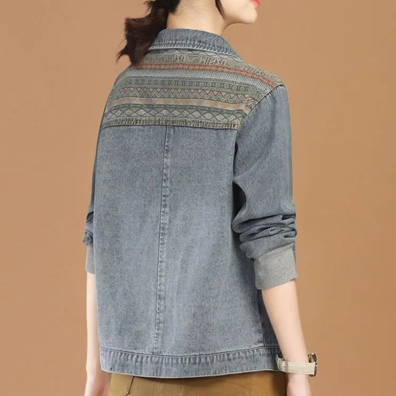 Vintage Collectible Clothing - Jaket Denim wanita perca, jaket Denim