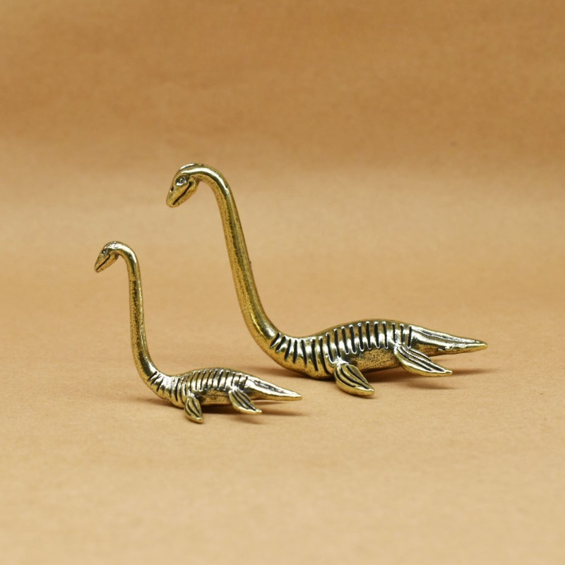 Vintage Collectible Christmas Ornaments - Patung Kuningan Makhluk Loch Ness Monster