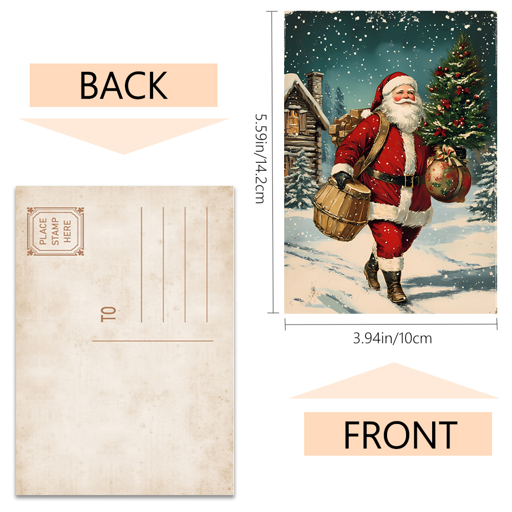 32 buah, kartu pos Natal antik - Vintage Collectible Santa ulasan dan harga