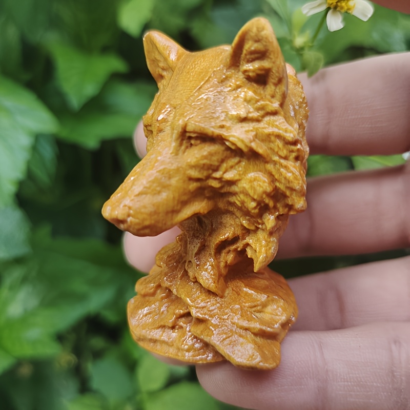 Patung Kepala Serigala Kayu An - Vintage Collectible Christmas Ornaments ulasan dan harga