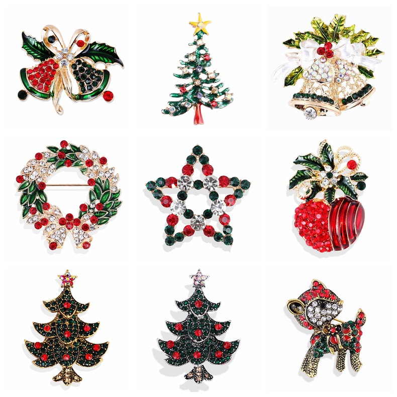 Koleksi Bros Natal Berhias Ber - Vintage Collectible Clothing ulasan dan harga