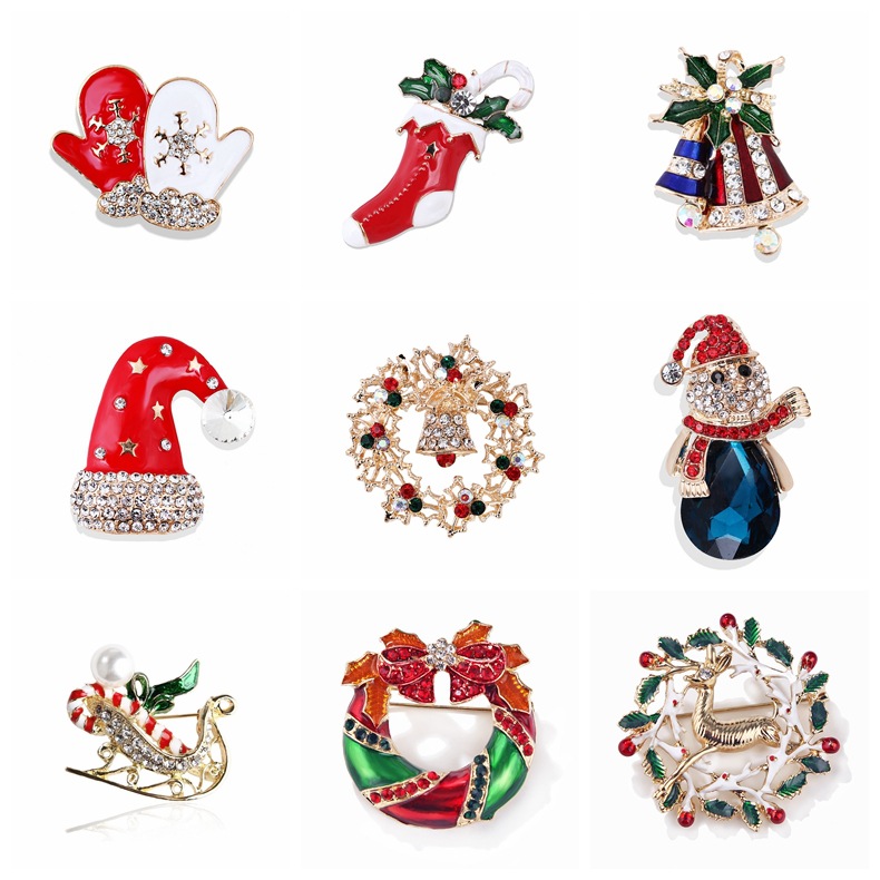 Koleksi Bros Natal Berhias Ber - Vintage Collectible Clothing ulasan dan harga