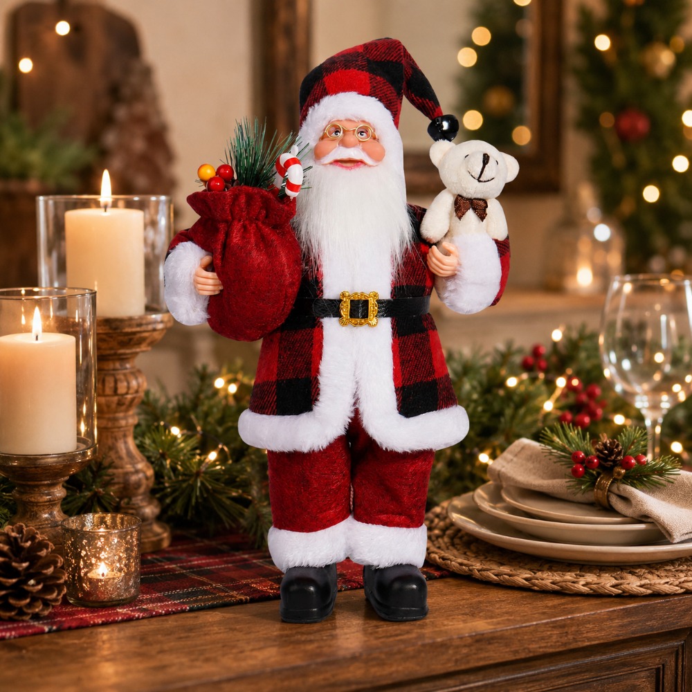 Figurin Santa berpola kotak-ko - Vintage Collectible Santa ulasan dan harga