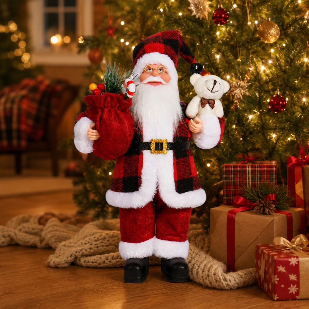 Figurin Santa berpola kotak-ko - Vintage Collectible Santa ulasan dan harga