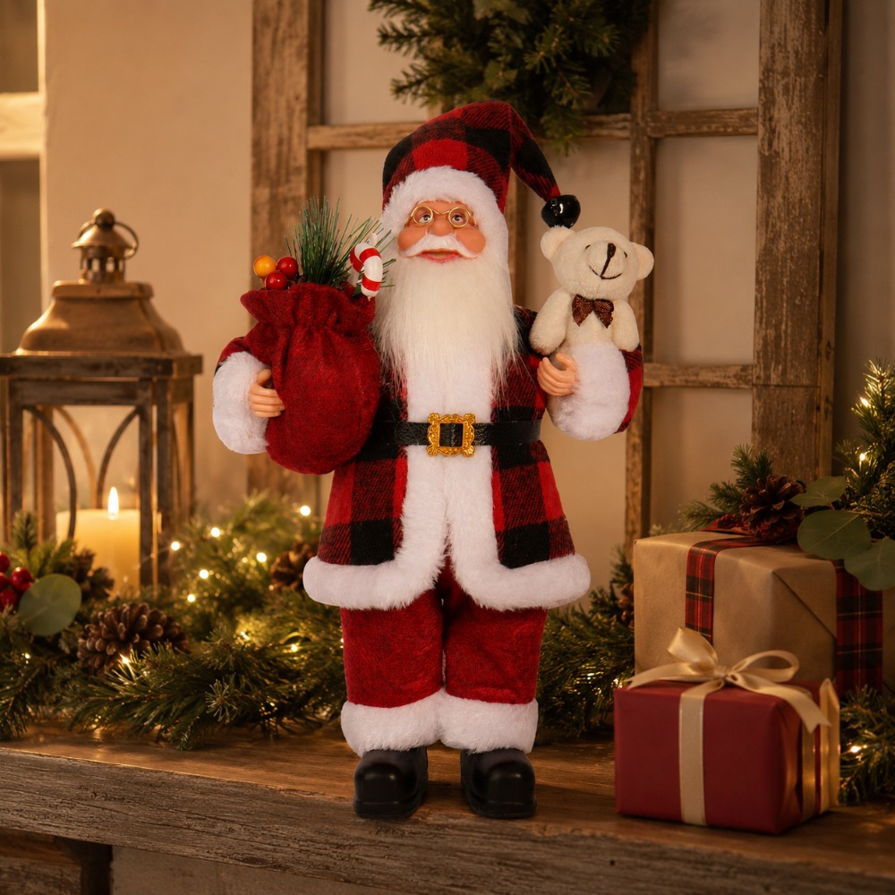 Figurin Santa berpola kotak-ko - Vintage Collectible Santa ulasan dan harga
